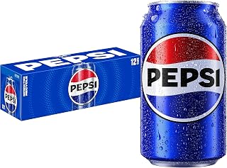 Pepsi Cola Soda 12oz Cans, 12-Pack - Bold Refreshing Taste Born in 1898, Bottled in USA