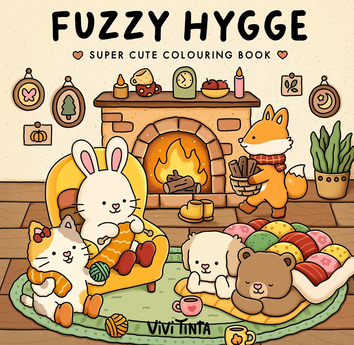 Fuzzy Hygge: Super cute colouring book (Fuzzy World of Vivi Tinta)