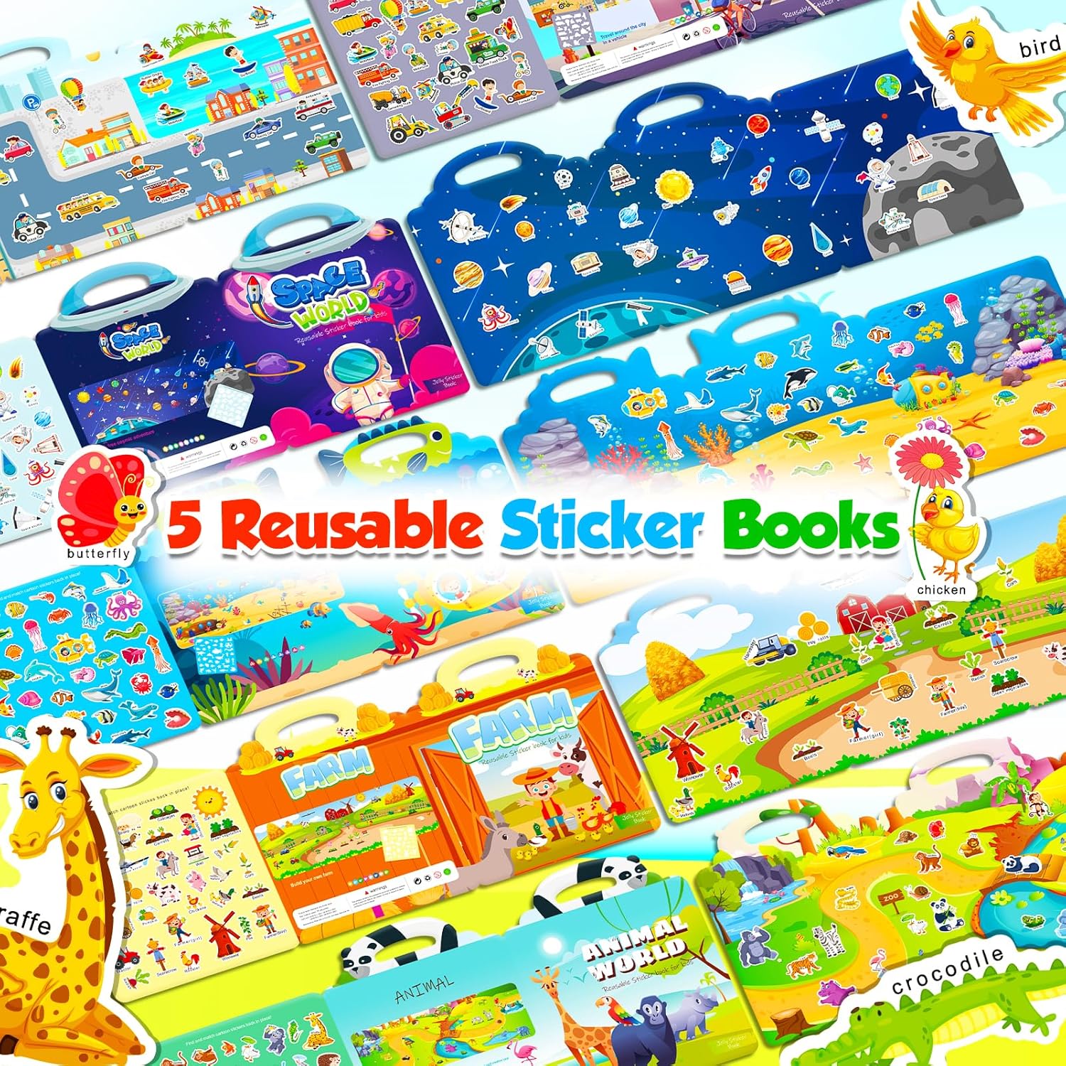 4 Libros De Calcomanías Reutilizables Para Niños - Mom To Mom