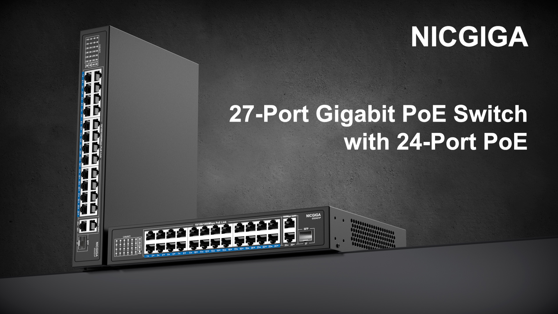 Amazon.com: NICGIGA 24-Port Gigabit PoE Switch with 24 PoE+@300W