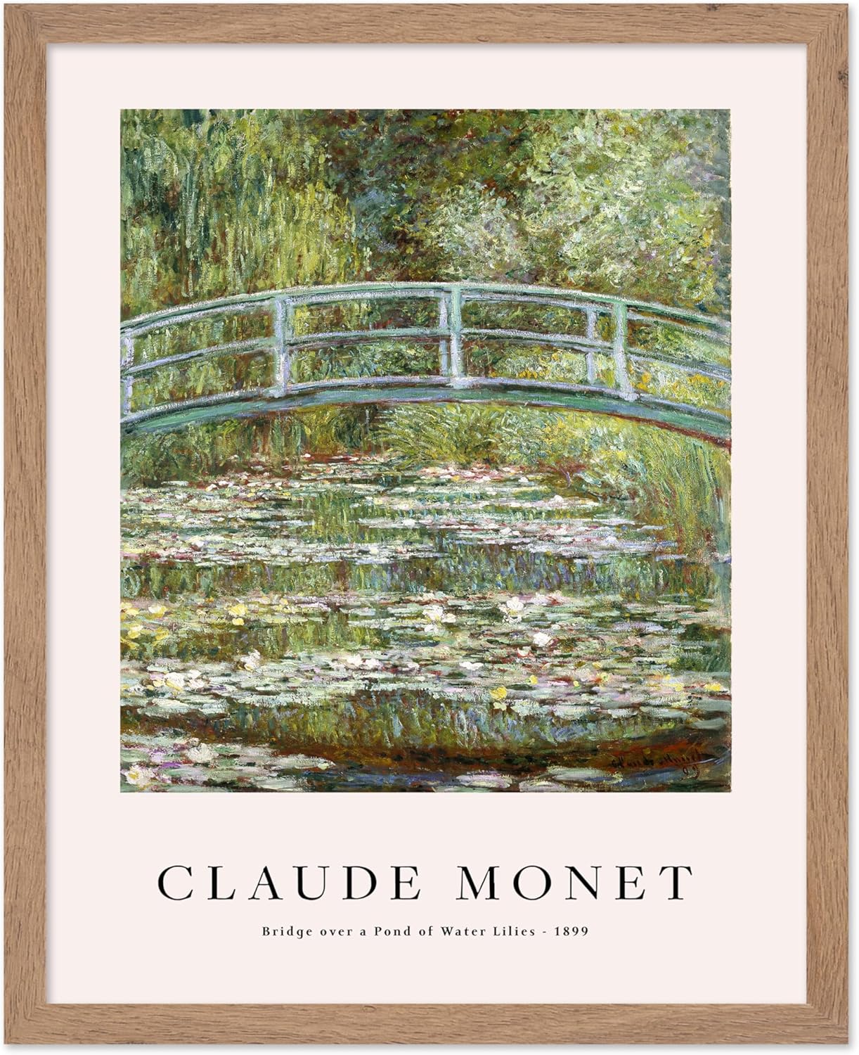 Poster Master Vintage Claude Monet Poster - Retro Water Lilies Painting Print - Impressionism Art - Gift for Men, Women - Floral Wall Decor for Bedroom, Living Room, Office - 16x20 UNFRAMED Wall Art
