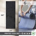 Gaiam Yoga Mat - Premium 6mm Print Extra Thick Non Slip Exercise & Fitness Mat for All Types of Yoga, Pilates & Floor Workouts (68" L x 24" W x 6mm Thick)