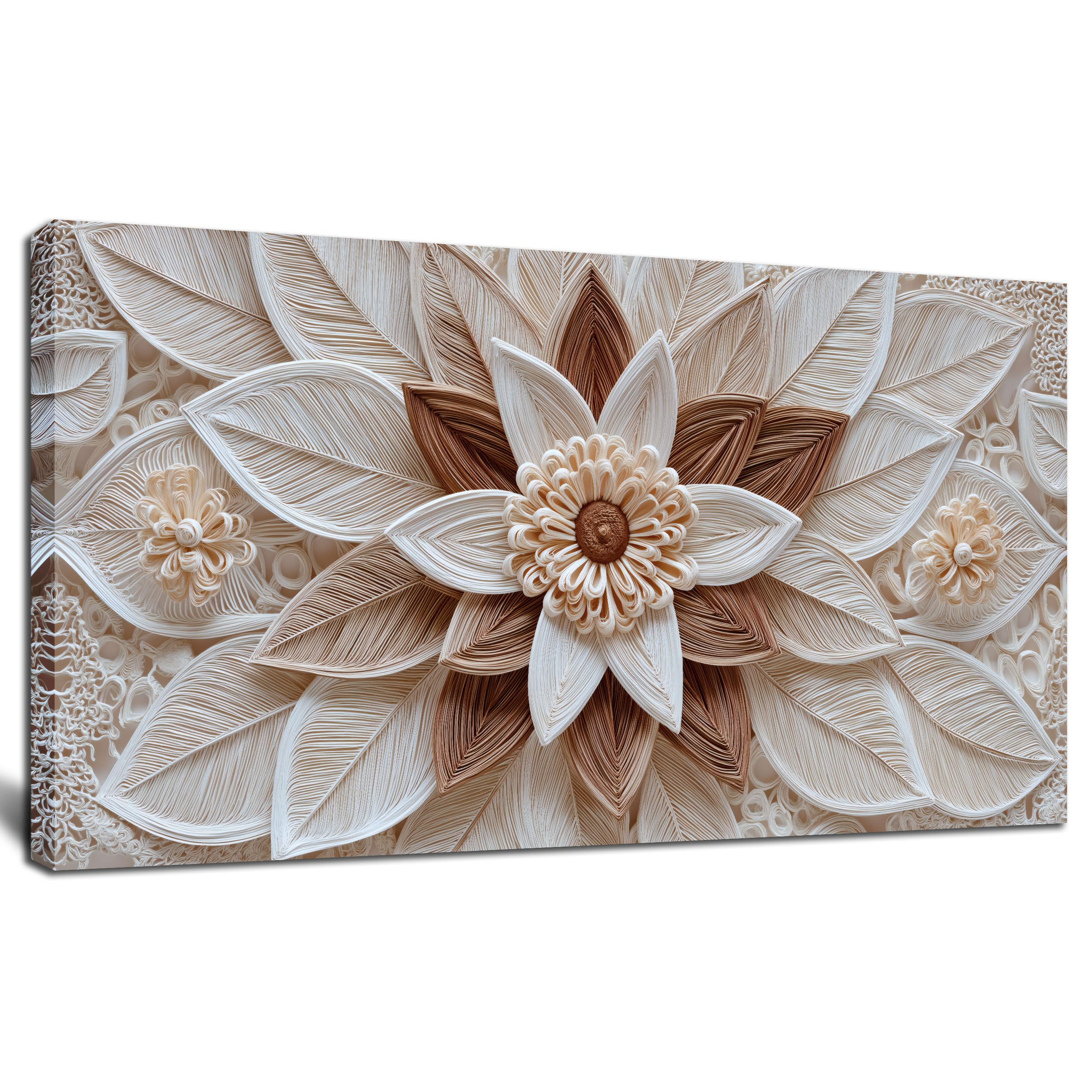 Photo 1 of ORKARLUMENT Boho Floral Wall Art Canvas Prints 20"X40"