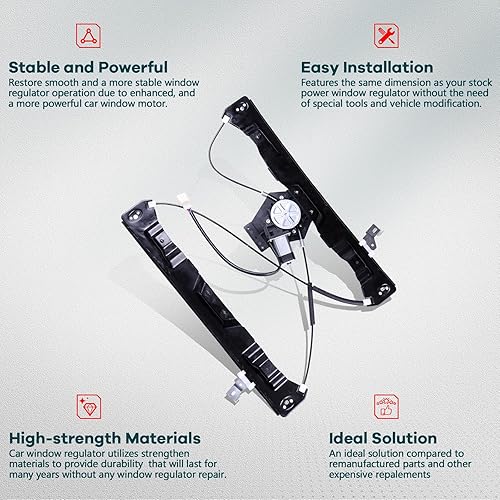 Miniatura 19 de Elevalunas eléctrico Trasero izquierdo Lado del conductor con motor se adapta a 2008-2012 para Ford Escape 2008-2011 para Mercury Mariner 2008-2011