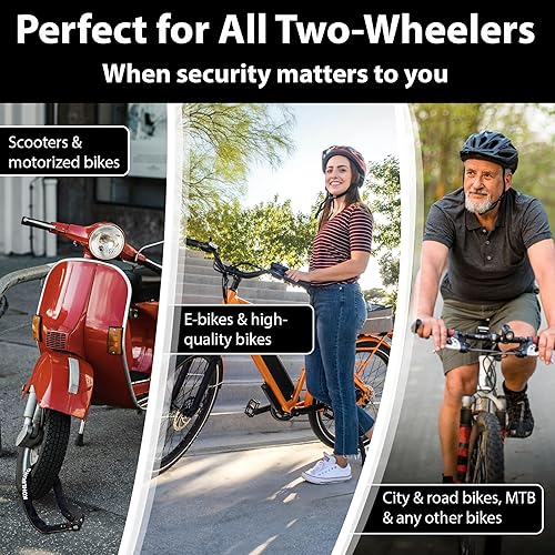 Miniatura 5 de KOHLBURG Candado de bicicleta de combinación resistente vendido oro seguro 43 pulgadas de largo con máxima seguridad - Candado de cadena antirrobo