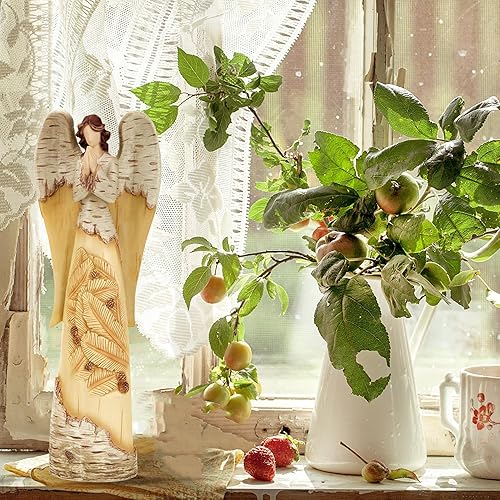 Miniatura 7 de 14inch Angel Figurines, Angel Statues for Home Decor, Exquisitely Carved Angel Collectibles, Beautiful Angel Statues and Collectibles, Resin Angel