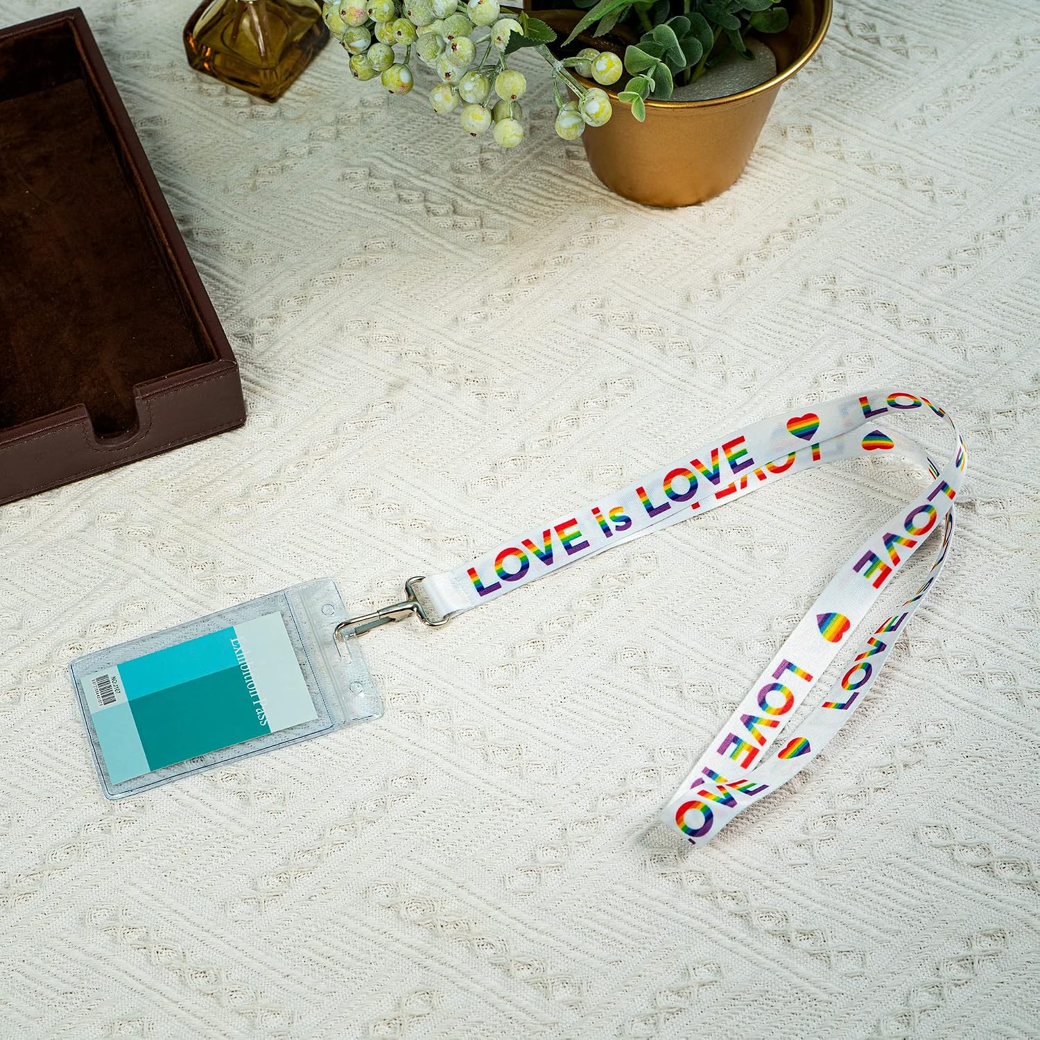 Colorful LGBTQ Flag Lanyard - Gay Pride LGBTQ Badge Holders for Pride Parades and Events