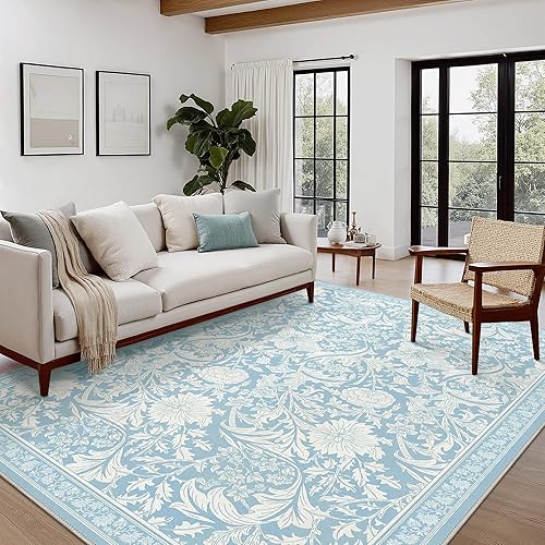 Miniatura 38 de Bavni Alfombra vintage floral de 2 pies 6 pulgadas x 10 pies, antideslizante, alfombra de pasillo y cocina, alfombra ligera lavable para entrada,