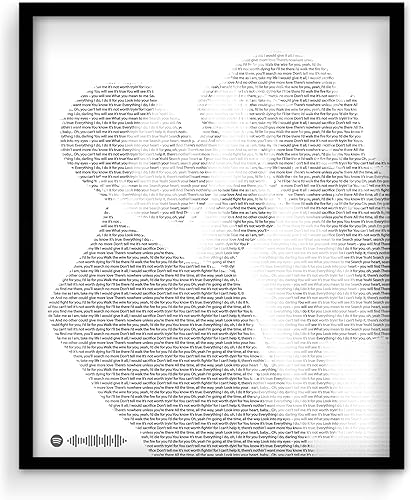 Custom Anniversary Gift for Husband Song Lyrics Print, Wedding Song Lyric, First Dance Song Poster, Wall Art Decor, Valentines Day Gifts