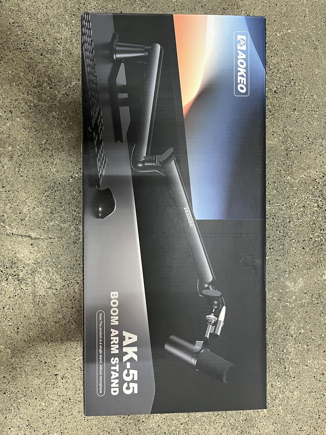 Microphone Arm,Aokeo AK-55 Desk Low Profile Adjustable Mic Boom Arm Stand,Suitable For Blue Yeti,Snowball iCE, HyperX QuadCast,SoloCast,Elgato Wave,Etc