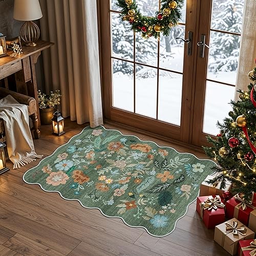 Miniatura 520 de Alfombra lavable para pasillo y de cocina, alfombra de entrada, vintage, suave para el suelo, alfombra antideslizante para interiores, para baño