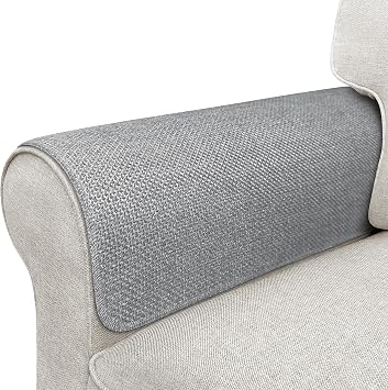 Couch Arm Covers, Waterproof Armrest Cover for Sofa, Armchair, Loveseat, Non-Slip Recliner Arm Cover, Sofa Arm Covers, Headrest Covers, Arm Chair Covers Set of 2 Gray, 24"20"