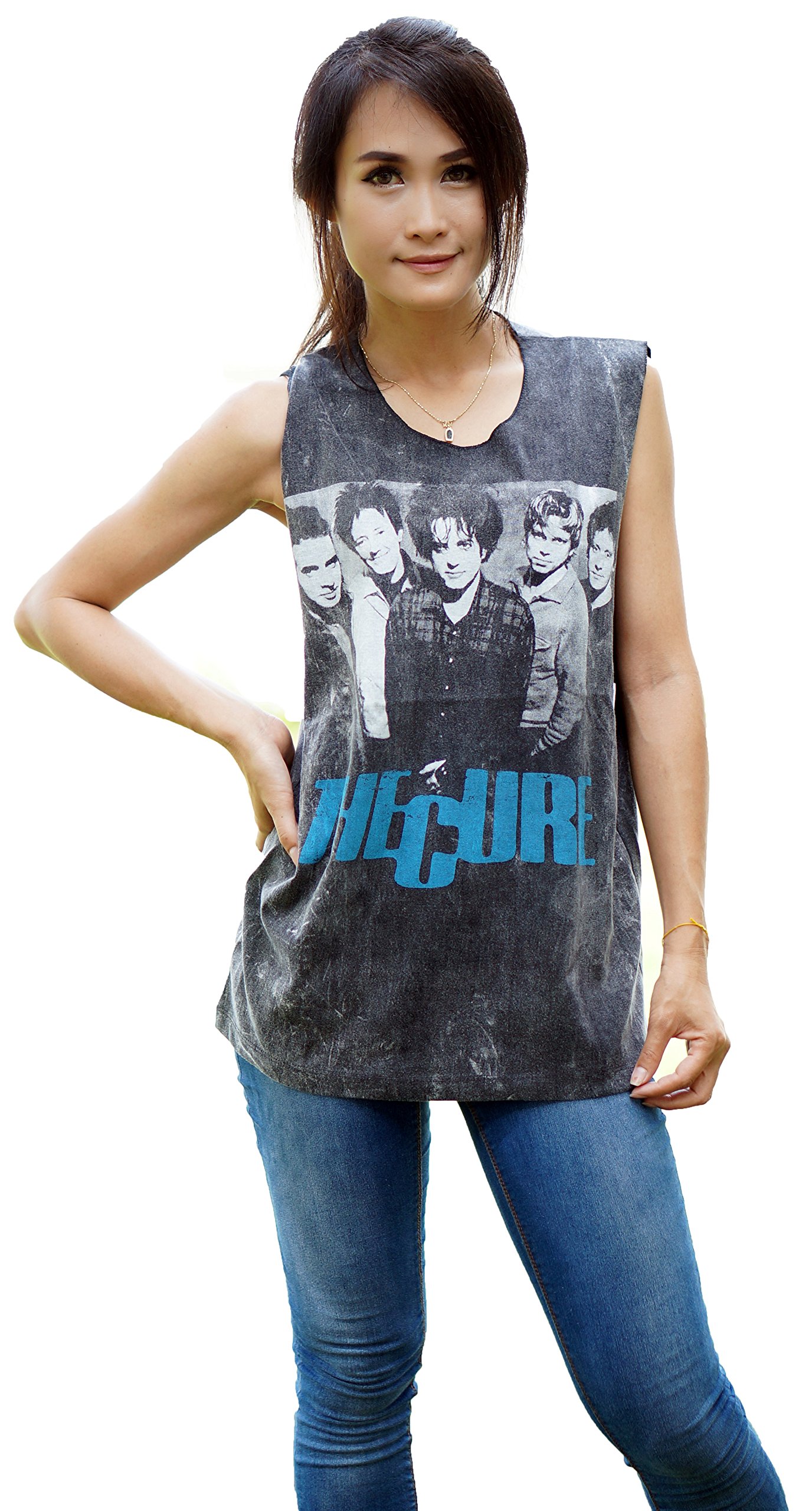 The Cure Robert Smith Rock Band Sleeveless Black Tank Top Shirt