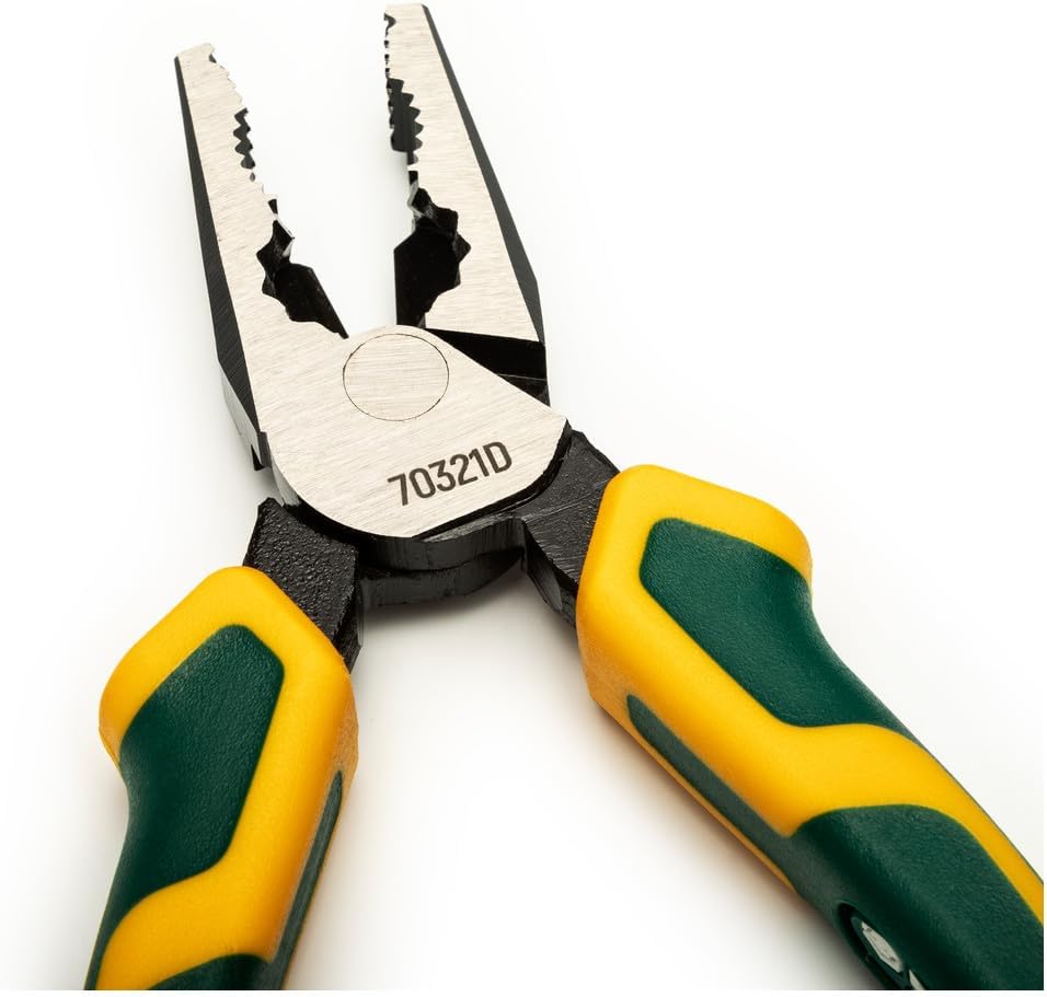 SATA High-performance combination pliers, length 175 mm (combination pliers, combination pliers), laser-hardened cutting edges ensure clean cuts and stay sharp for a particularly long time