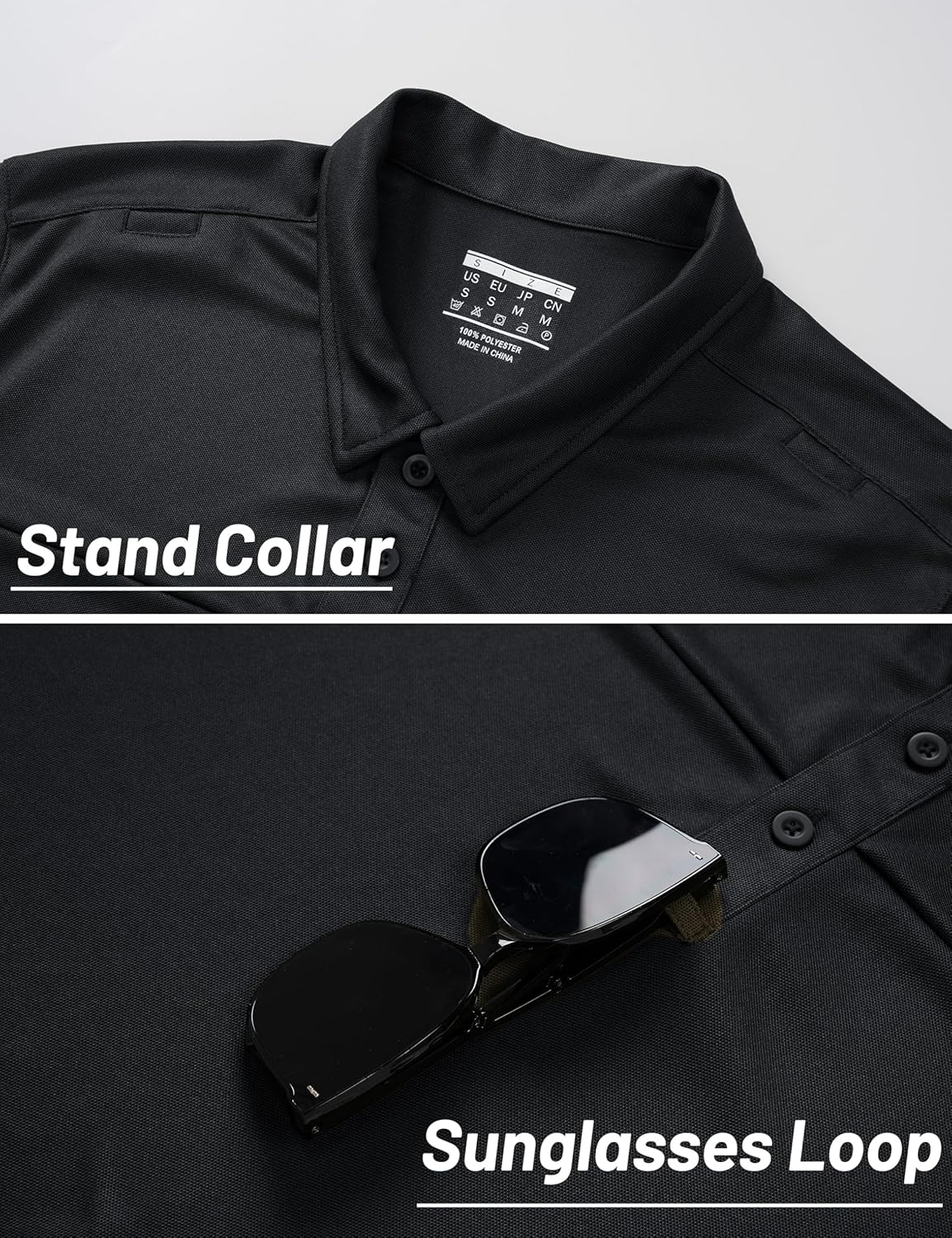 TACVASEN Men's Short Sleeve Polo Shirts Tactical UPF 50+ Performance Collared Dry Fit Shirt Golf Moisture Wicking Polos - Image 3