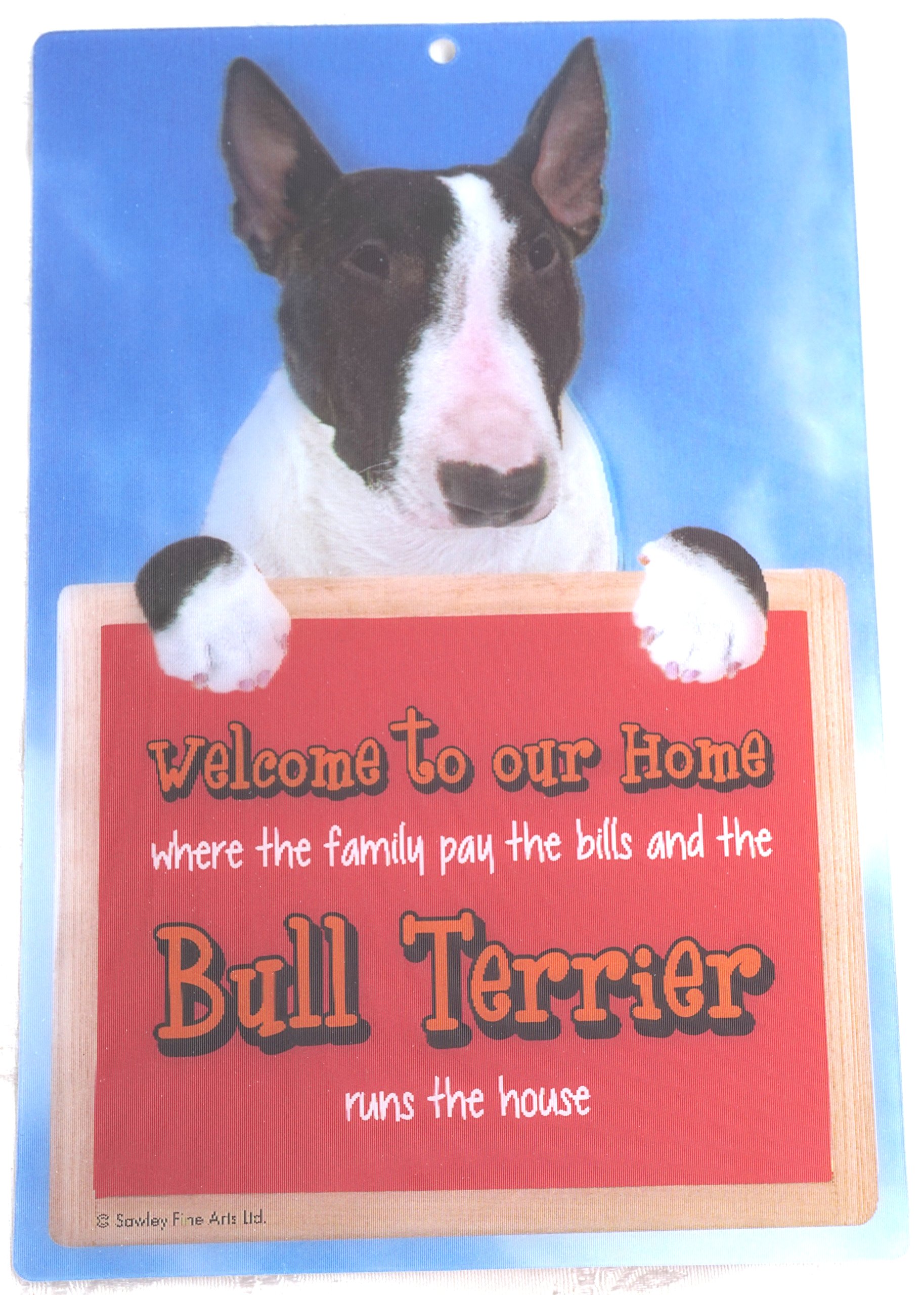 ENGLISH BULL TERRIER dog sign Welcome to our Home sign funny signs dogs novelty