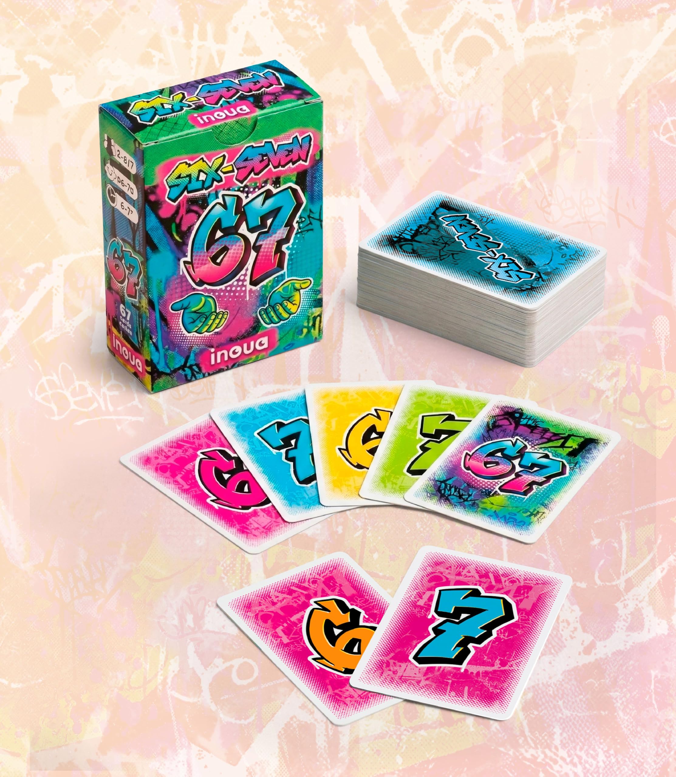 Pack 12 Juegos de Cartas Rápidos 6-7 para Tiendas o Regalo | Juego Familiar Infantil de Reflejos, Velocidad y Atención | Partidas de 6-7' | 2-7 Jugadores | Formato Portátil | Idiomas ES-EN-FR-PT