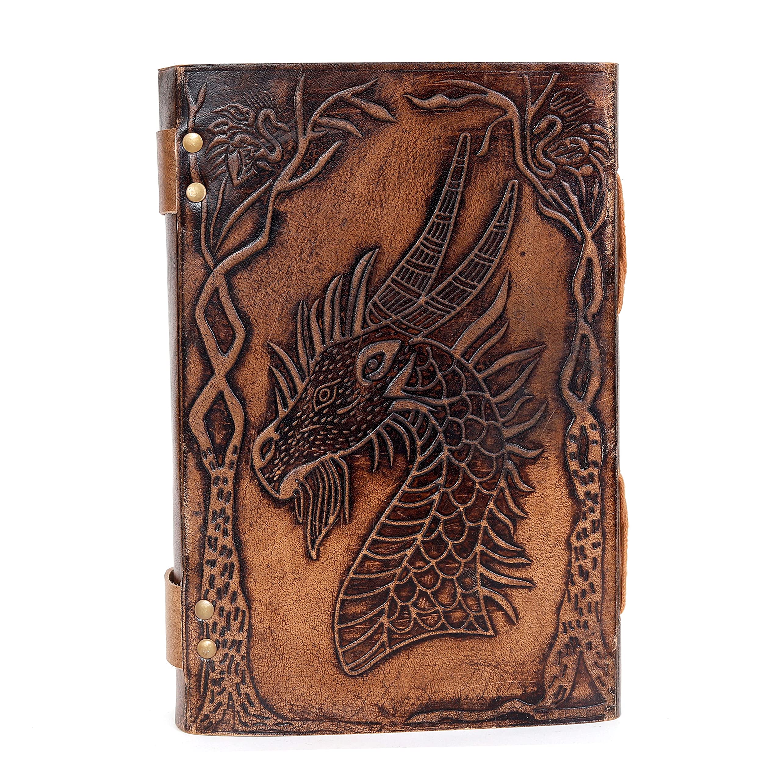 Diario vintage, diario vintage con drago in pelle, carta fatta a mano con bordo a 200 fili, diario in pelle, quaderno in pelle, quaderno da disegno leatrher, diario con drago da donna, diario drago in