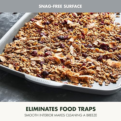 Miniatura 6 de GreenPan Premiere Ovenware Healthy Ceramic - Molde rectangular antiadherente de 18 x 13 pulgadas, aluminio fundido, sin deformación, apto para horno