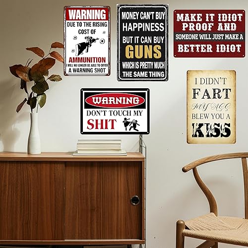 Miniatura 5 de Letrero de hojalata accesorios para hombres, letreros de cueva y decoración, divertido letrero de lata de metal, regalos geniales para amantes de