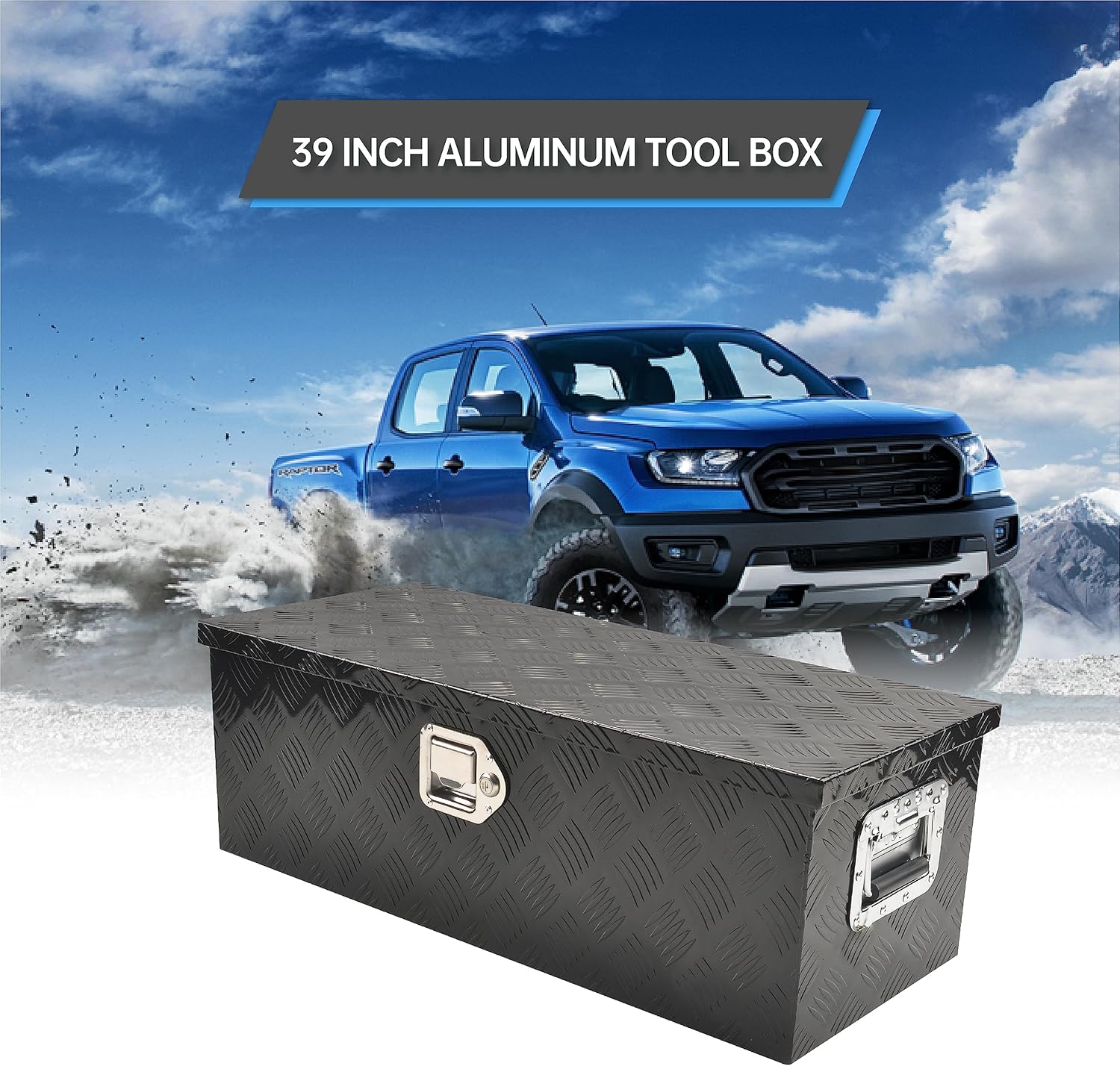 30 Inch Truck Tool Box, Aluminum Heavy Duty Tool Box For Truck With G Lock, 30’’x13’’x10’’,Black
