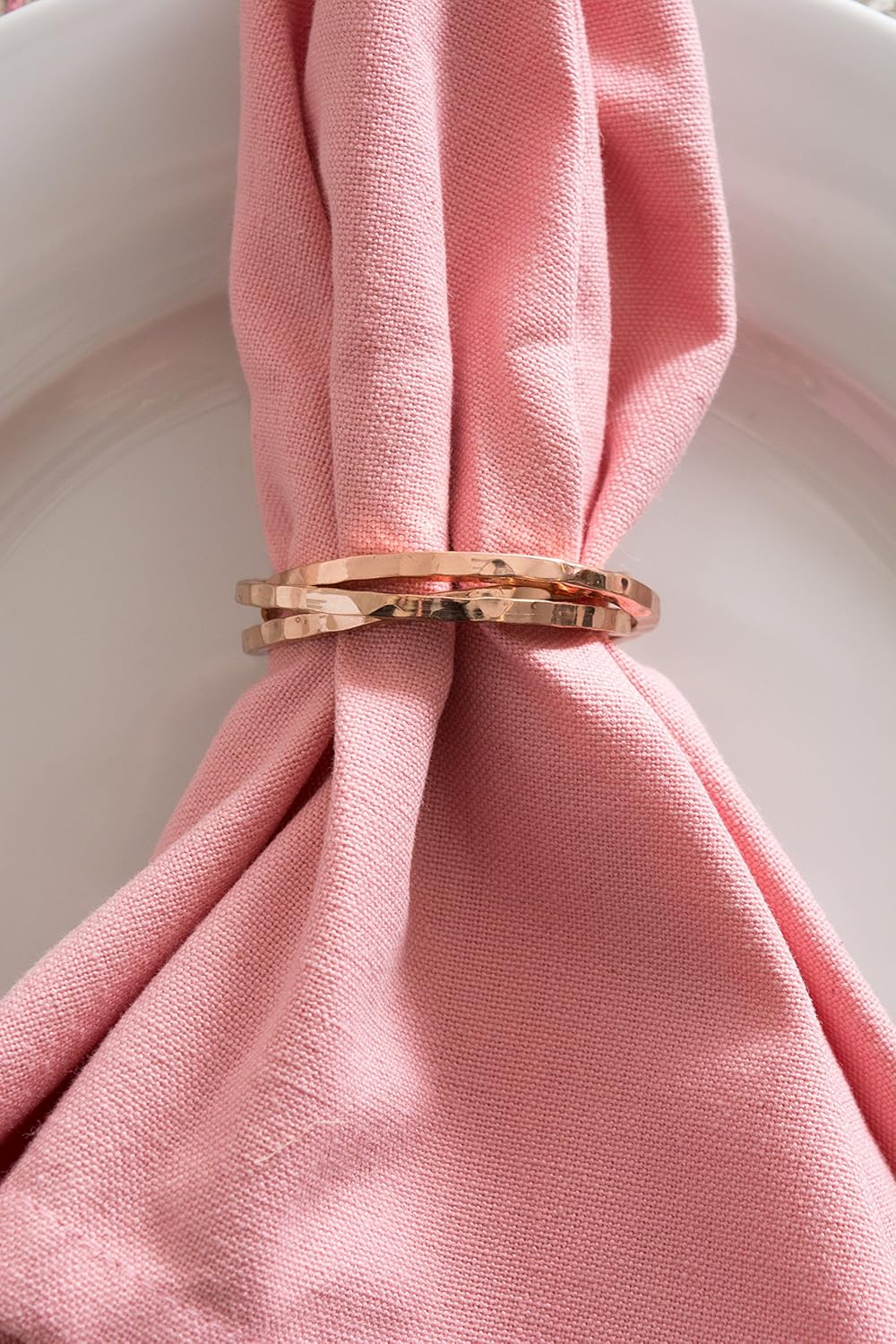 Bеѕt Sеllеr DII Decorative Basic Intertwined Napkin Ring Set, Copper, 6 Piece