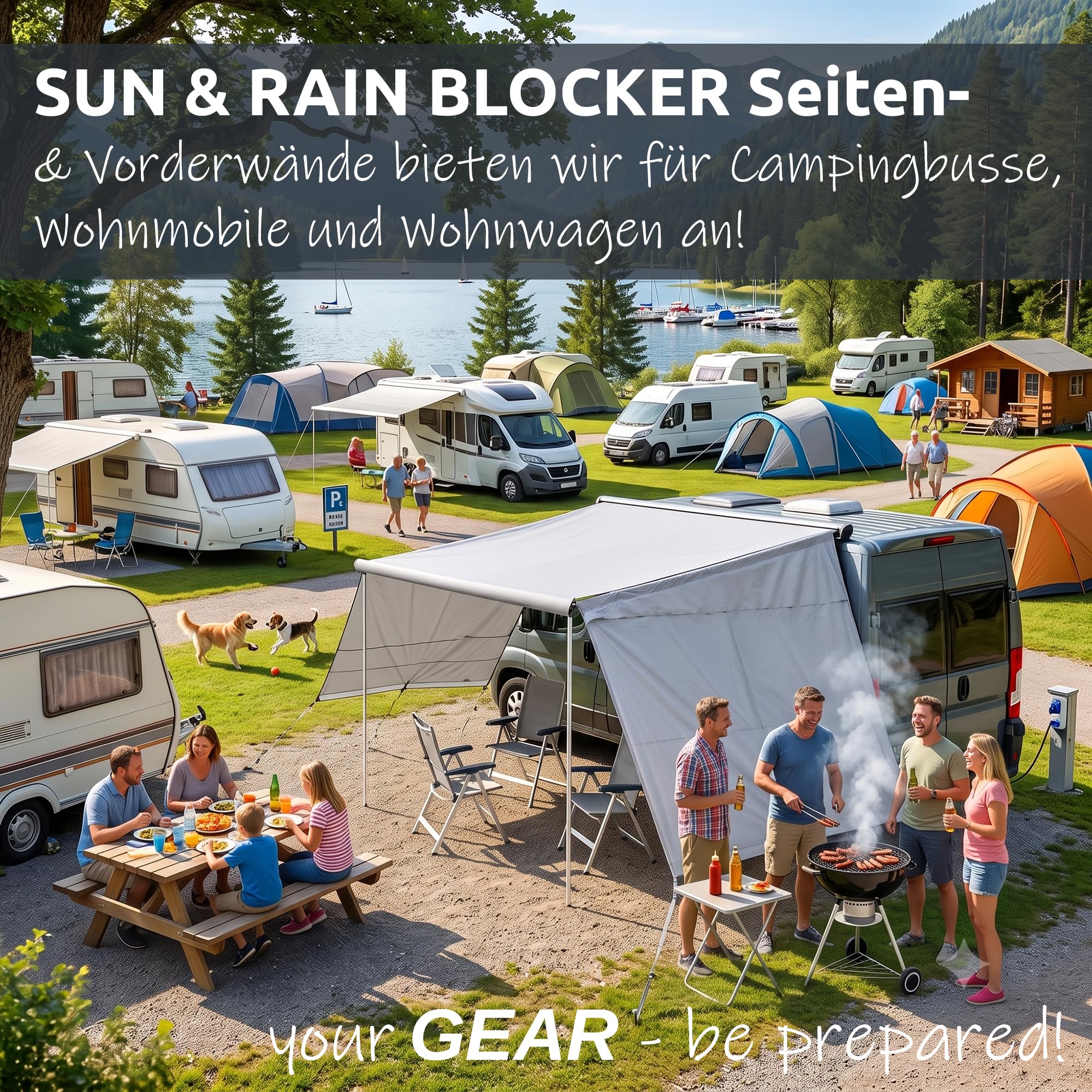 your GEAR Sun + Rain Blocker Side Walls 300 – 2 x Seitenwand für Thule 9200