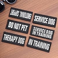 Vista 4 de 12 Piezas de Parches Tácticos Removibles para Arnés de Perro de Servicio, Chaleco para Perro de Servicio, Parches "Do Not Pet" para Perros