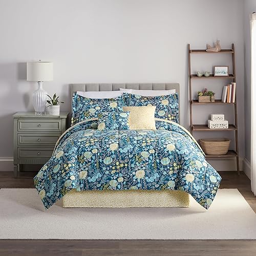 Miniatura 2 de Waverly Traditions - Juego de ropa de cama de 6 piezas con estampado floral vintage Fiona para todas las estaciones, incluye edredón, dos fundas de
