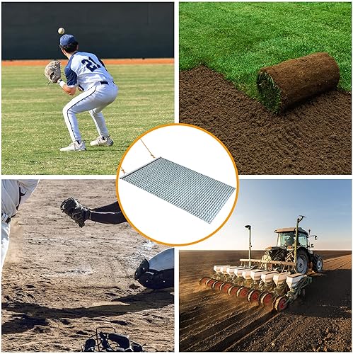 Miniatura 7 de Shimeyao Tapete de zinc resistente de 4 x 3 pies, malla de acero, para entrada, granja, jardín, béisbol, campo de fútbol