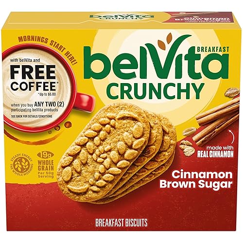 belVita Galletas de desayuno con canela y azúcar morena, 5 paquetes (4 galletas por paquete)