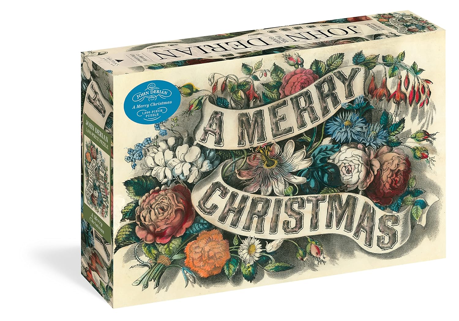 John Derian Paper Goods Merry Christmas 1,000Piece Puzzle Derian