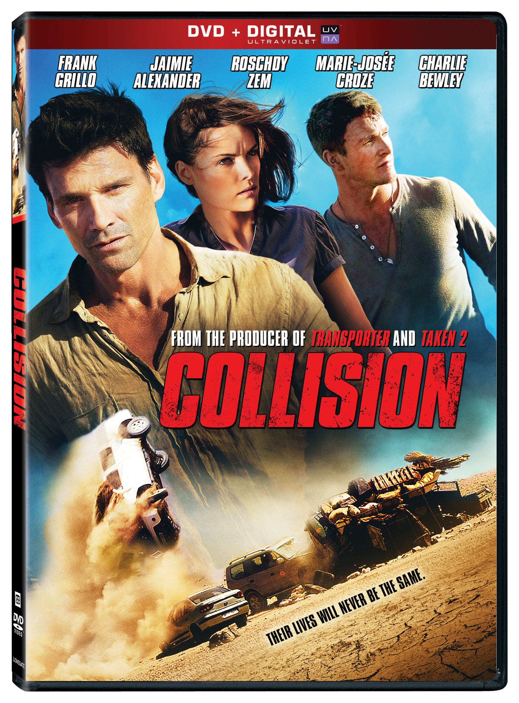 Película en formato disco DVD Collision USA para reproducción en casa