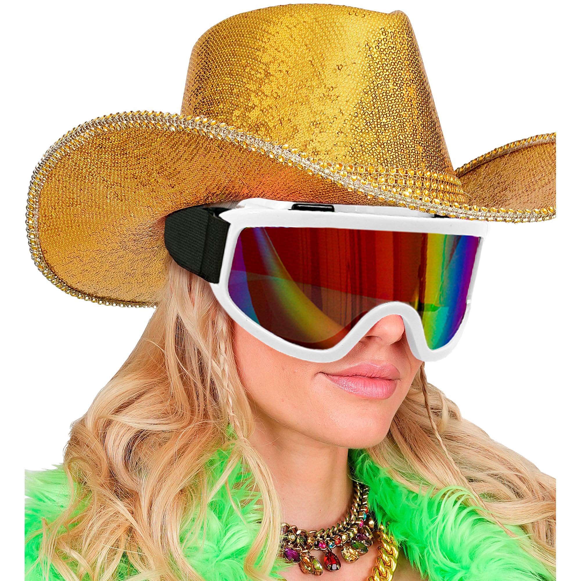 Widmann Partybrille Weihnachtsbaum – Glitzer-Design Mit Bommel & Stern – Lustiges Accessoire Für Weihnachtsfeiern