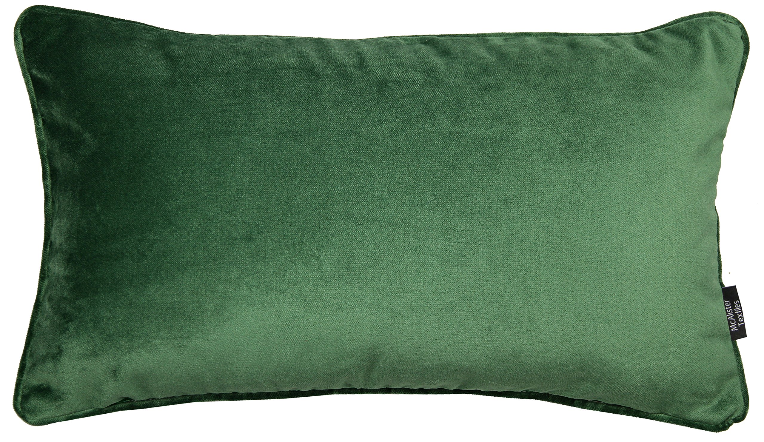 McAlister Textiles Cuscino e Copricuscino, Velluto Opaco, Velluto, Moss Green, 60 cm x 40 cm