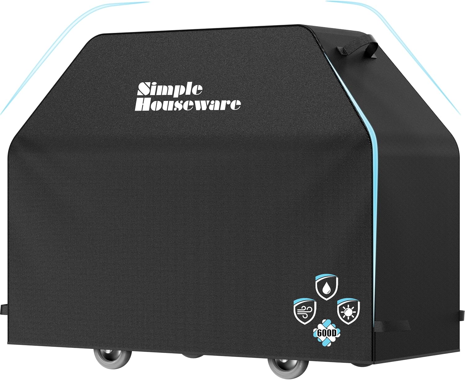 Simple Houseware 60 in. Heavy-Duty BBQ Gas Grill Cover, 600D Polyester Waterproof, Weather-Resistant