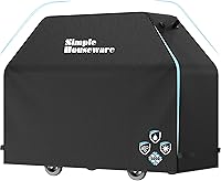 Vista 10 de Simple Houseware Cubierta impermeable para parrilla de gas resistente de 64 pulgadas, poliéster resistente a la intemperie