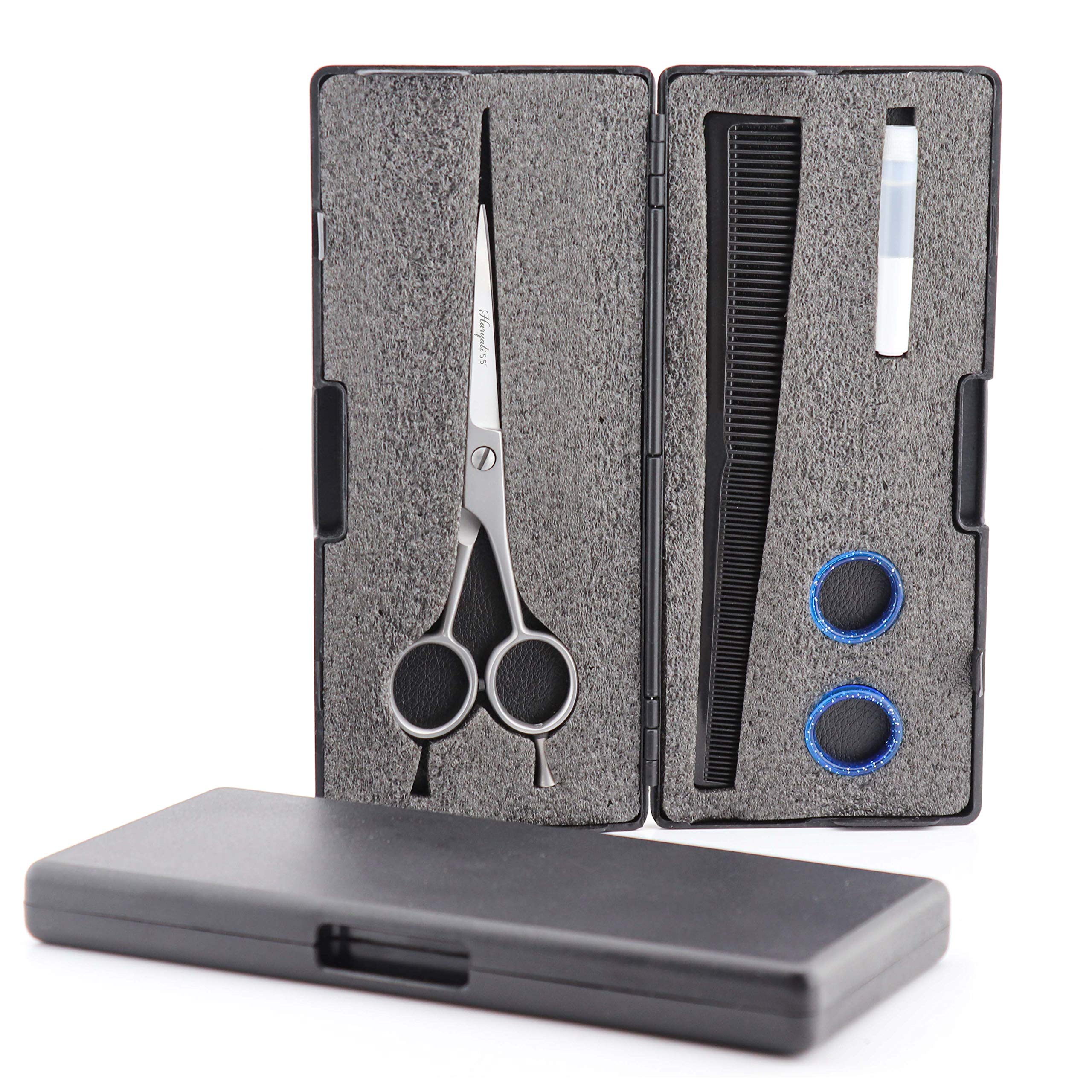 Haryali LondonProfessional 5.5" Hairdressing Barber Scissors Hairdresser Hair Cutting Salon Shears With Fixed Screw Comes in Black Gift Box