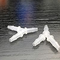 Vista 3 de PP polipropileno igual Barb Y Tee 5/16 pulgadas manguera ID conector de montaje de plástico barco agua aire acuario O2 combustible para tubo