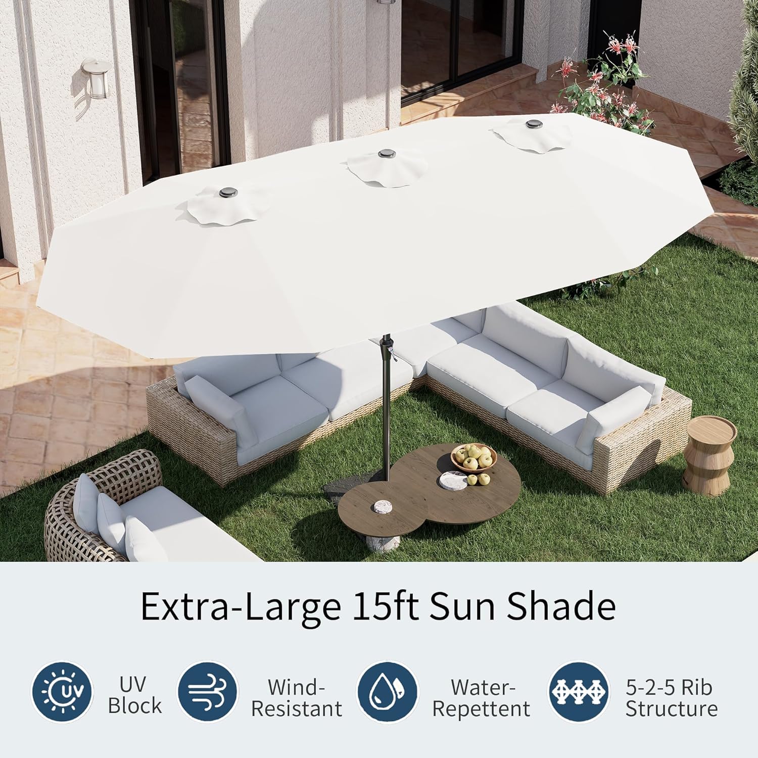 Stay Cool in Style: The PatioKingdom 15FT Double-Sided Umbrella Review