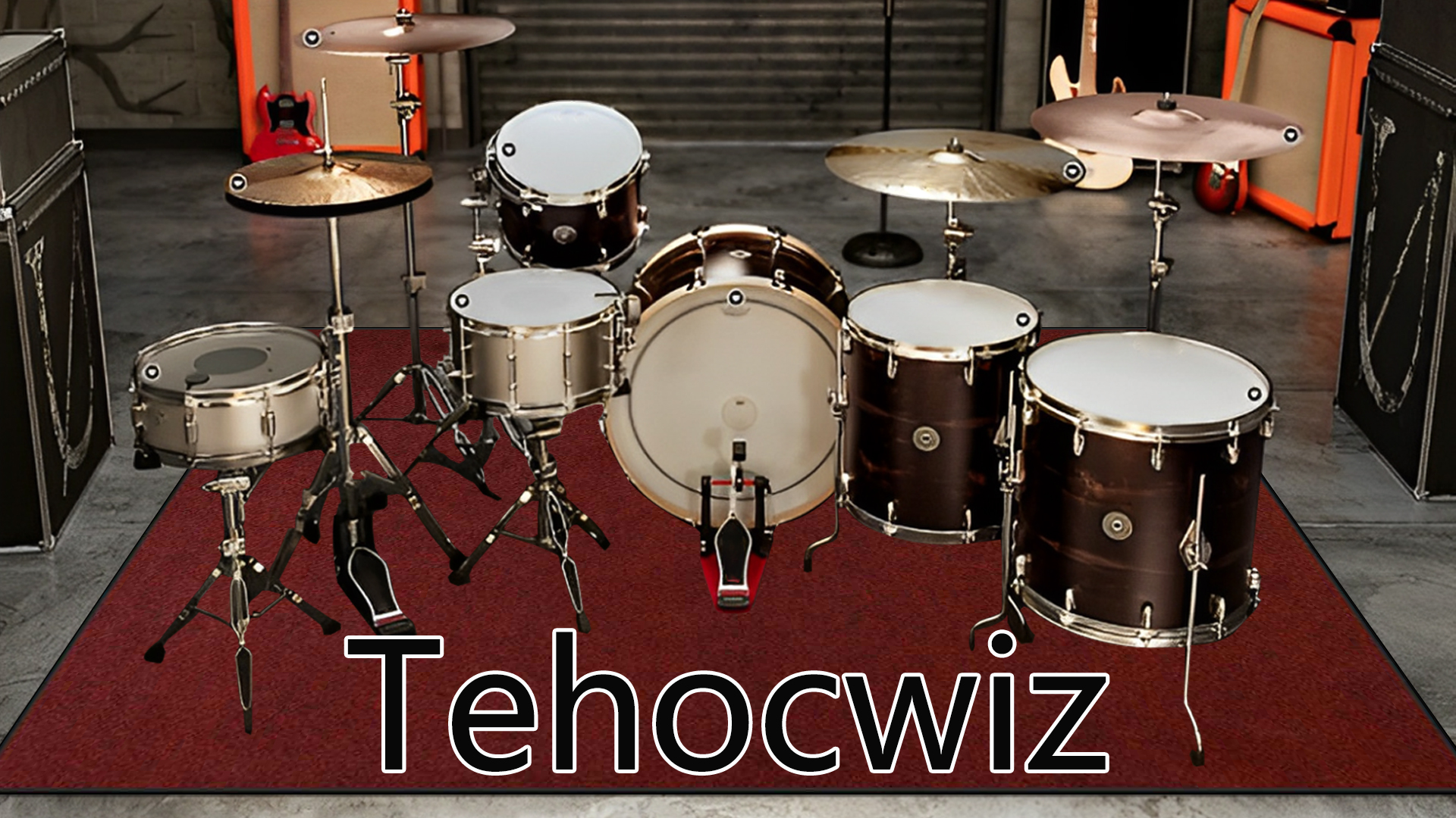 Tappeto Insonorizzato Per Batteria Tehocwiz 70x150 Cm – Antiscivolo, 6 Mm, Per Drum Acustici Ed Elettronici