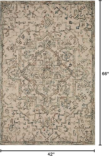 Miniatura 3 de Loloi II Halle Collection HAE-04 - Alfombra decorativa de lagunamulti de 3 pies 6 pulgadas x 5 pies 6 pulgadas