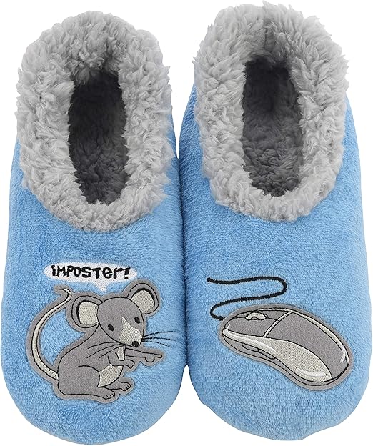 Snoozies Mens Pairable Slippers Comfortable Slippers for Men Fuzzy Mens Slipper Socks Soft