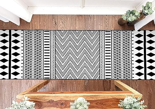 Miniatura 229 de IOHOUZE Alfombra lavable de 4 x 6 pies con parte trasera de goma antideslizante tejida para interiores y exteriores, alfombra para entrada