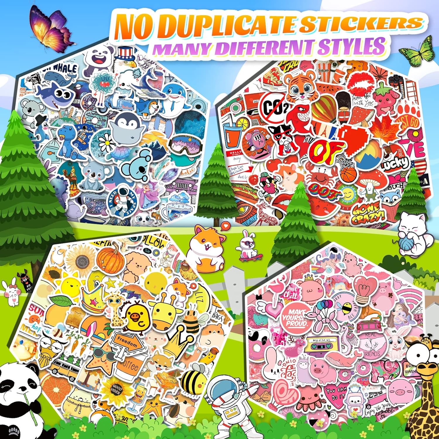 500 PCS Stickers for Kids, Waterproof Vinyl Stickers for Teens, Stickers for Water Bottles, Hydroflask Laptop Skateboard Phone Decals Stickers for Girls, Cute Stickers for Teachers Adults : Toys & Games
