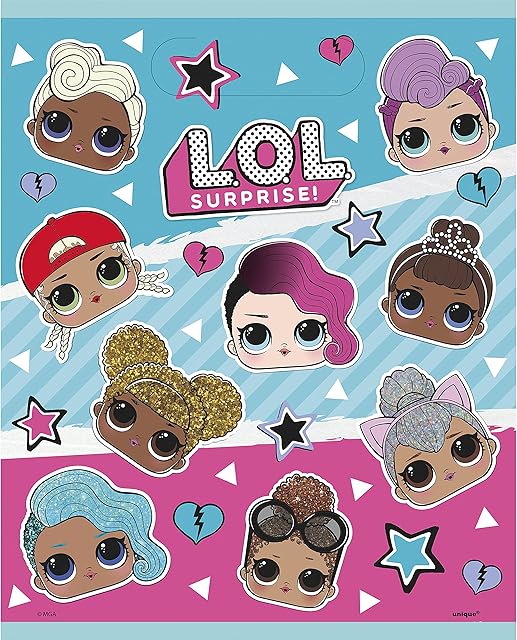 Unique 23803 Bags - LOL Surprise Party-Pack of 8, Multicolour
