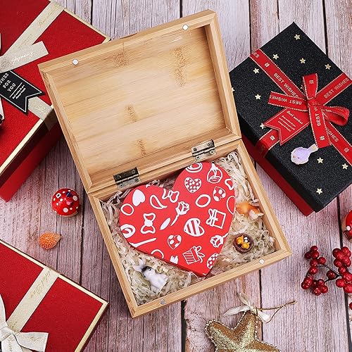 Miniatura 5 de Woiworco Caja pequeña de madera de bambú, 6.7 x 5.1 x 3.1 pulgadas, caja de madera de bambú natural para arte y pasatiempos, caja decorativa y