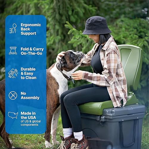 Miniatura 4 de Step2 Asiento plegable para adultos, silla portátil para exteriores para piscina, portón trasero, campamento, eventos deportivos, picnic y silla de