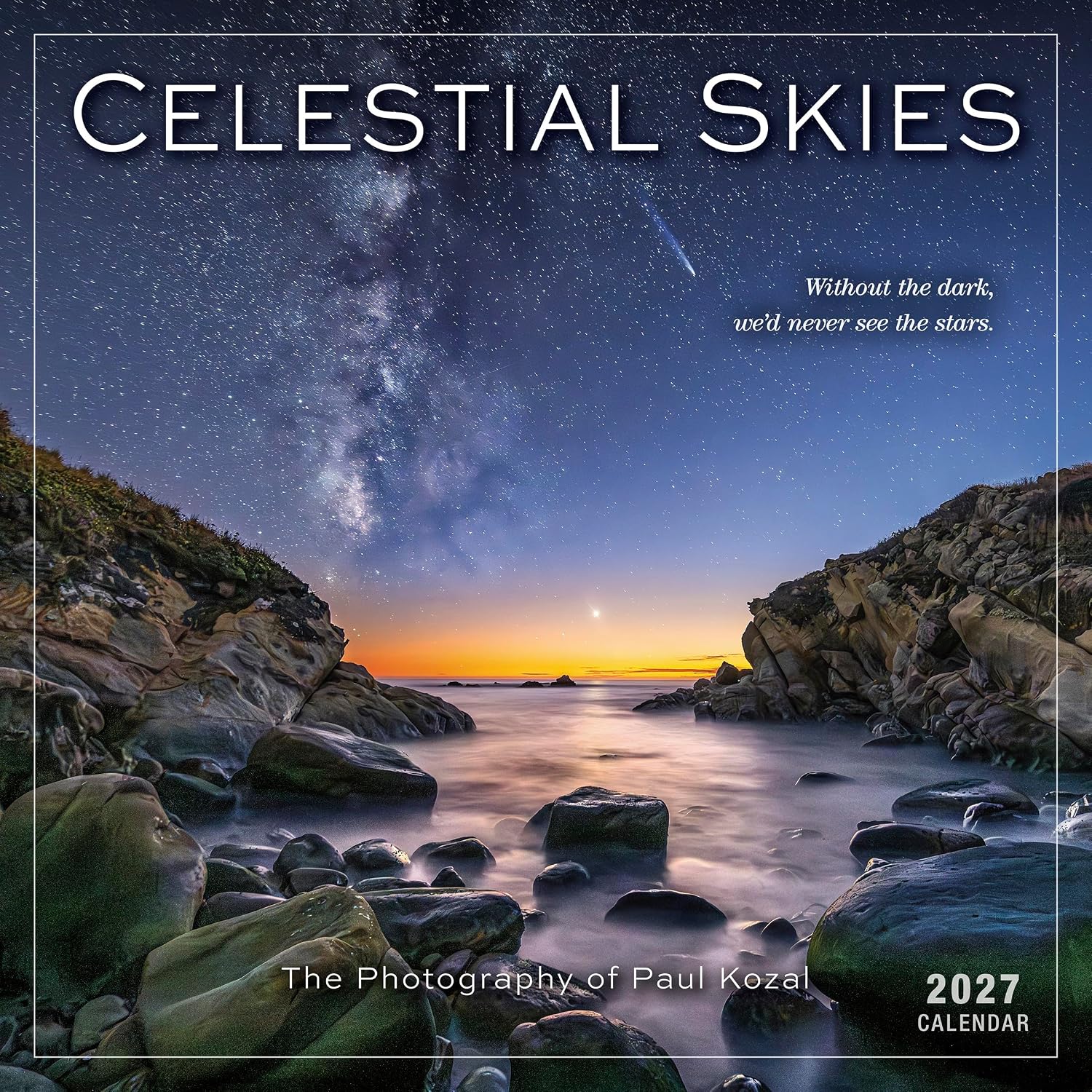 Celestial Skies 2027 Wall Calendar, 16-Month Astronomy & Night Sky Photography by Paul Kozal, 12″ x 12″