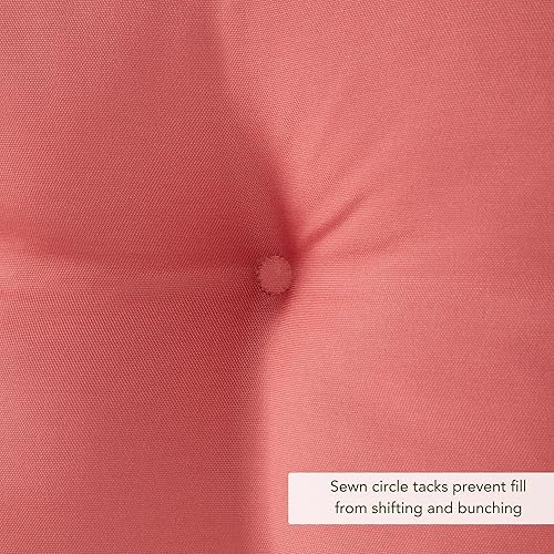 Miniatura 5 de Greendale Home Fashions Cojines para silla de respaldo alto de 44 x 22 pulgadas, 2 unidades (paquete de 1), color coral